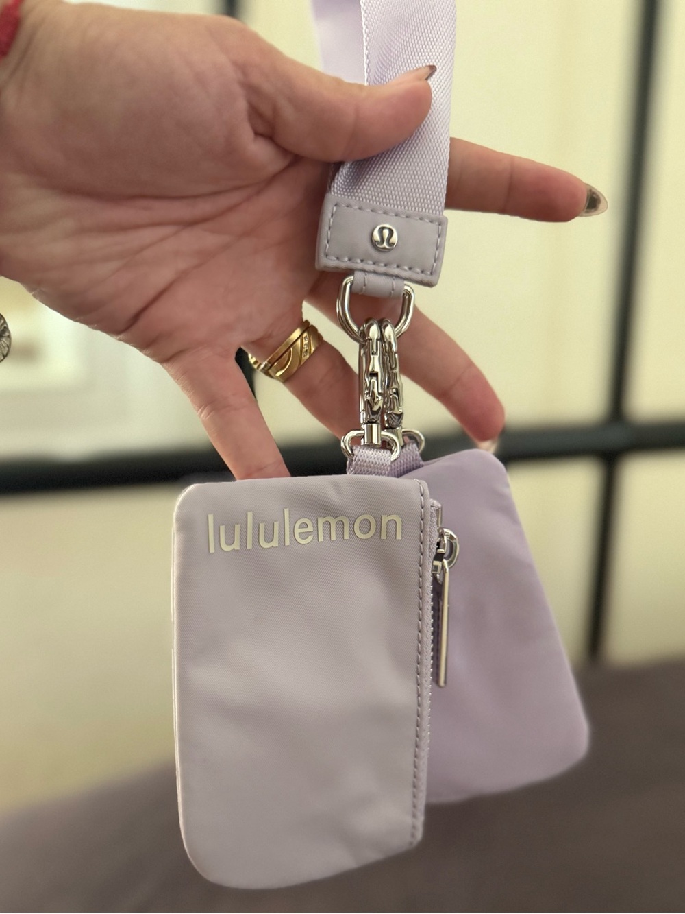 Lululemon Dual Pouch Wristlet : Lavendar